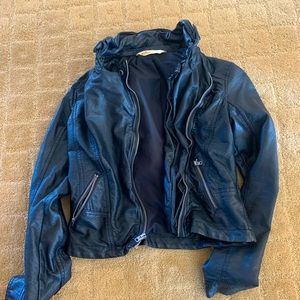faux leather jacket